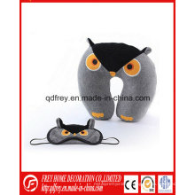 Plush Owl Toy Neck Cushion with Eye Mask